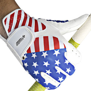 Gants de Golf pour homme, accessoire vestimentaire en cuir avec impression par Sublimation, drapeau américain et américain, Logo personnalisé, pour gaucher - Product Image 4