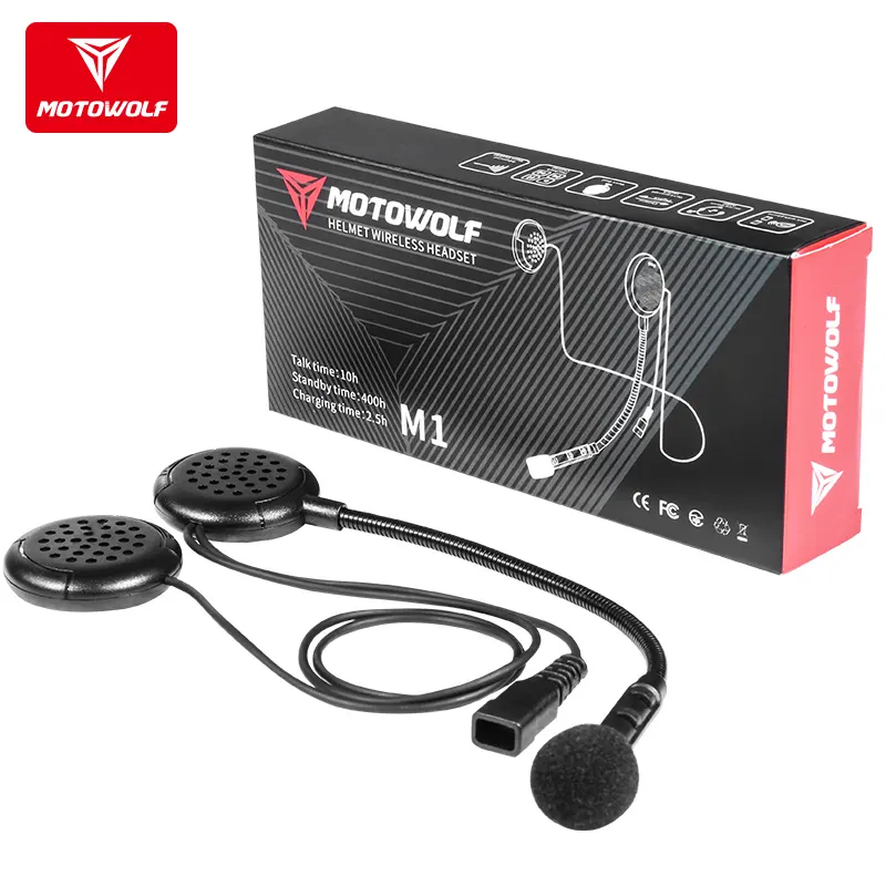MOTOWOLF Helmet Blueteeth Intercom Headset 4.2 Auto Call Answering Motorcycle Helmet Headset