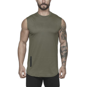 2021 <b>Slim</b> Fit Custom Design Men's Fitness Gym <b>Vest</b> Plus Size Wholesale Men's Tank Tops - Product Image 6