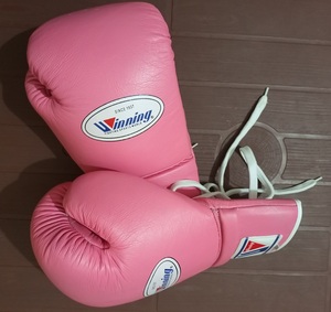 Lady <b>Pink</b> Cowhide Leather <b>Lace</b>-up Fastening Sparring Gloves for Martial Arts and Boxing Training - Product Image 4