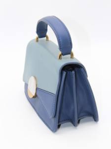 OEM Logo personnalisé petite commande en cuir de veau véritable sans logo Signature couleur pointue petite taille poignée courte sacs à main pour fille - Product Image 3