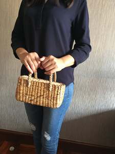 กระเป๋าสานแนววินเทจสำหรับสุภาพสตรี,กระเป๋าถือทรงดอกผักตบชวากระเป๋าชายหาดสำหรับผู้หญิงกระเป๋าโท้ทฤดูร้อนแฮนด์เมดจากเวียดนาม Amazon - Product Image 6