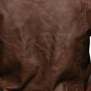 Nouvelle veste en cuir vintage décontractée pour homme, tenue d'hiver, design de motard, poche, imperméable, respirante, coupe-vent, grande taille - Product Image 6