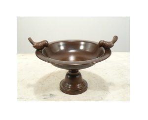 Mangeoire à oiseaux en fonte Bain à oiseaux en métal Décoration de jardin - Product Image 1