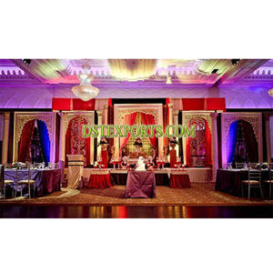 Conjunto de escenario de boda de Maharaja, conjunto de escenario de boda de diseño glorioso, Ringh, estilo srylankan, Palacio, conjunto de escenario de boda - Product Image 1