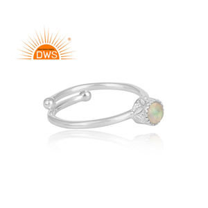 925 Fine Sterling <b>Silver</b> Adjustable Shank <b>Ring</b> Jewelry Wholesaler Ethiopian <b>Opal</b> Natural Gemstone <b>Ring</b> Jewelry Supplier - Product Image 3