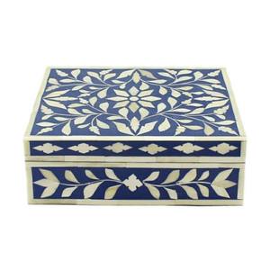 Cajas contenedoras de joyería MDF y resina geométrica con incrustaciones de hueso para decoración del hogar, Juego de 3 en muchos tamaños y colores para decoración de mesa - Product Image 6