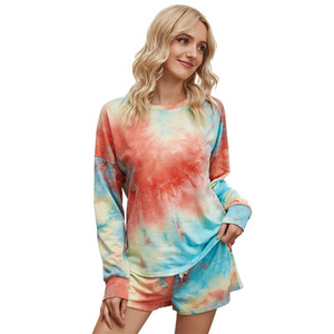 Conjunto de Dos Piezas Casual para Mujer, Talla Grande, Transpirable, Camiseta y Pantalones Cortos con Flores y Peluche, Venta al Por Mayor - Product Image 1