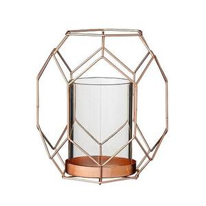 Pot à bougie votive couleur or rose avec cheminée en verre, taille et forme personnalisées, support à bougie votive à bas prix - Product Image 1