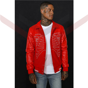 Chaqueta Deportiva Negra de Alta Calidad al por Mayor, Chaqueta Universitaria de Verano para Hombre con Bordado Personalizado Multicolor - Product Image 6