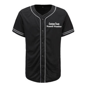 Jersey de béisbol con botones personalizados para hombre, venta al por mayor - Product Image 5