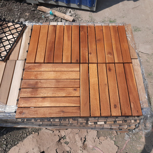 Nuevo precio superior de primavera, azulejos sólidos duraderos, diseño moderno, cubierta de madera entrelazada para interiores, madera de acacia resistente de 24mm de espesor - Product Image 2