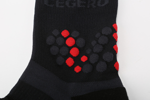 Black 3D pattern athletic compression <b>socks</b> <b>Grip</b> <b>socks</b> for sports Sweat absorbent running <b>socks</b> Breathable hiking <b>socks</b> - Product Image 4
