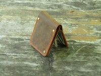 Cartera de Cuero Genuino Corta para Hombre, Impermeable, Minimalista, con Clip para Billetes, Regalo para Padrinos de Boda, Día del Padre