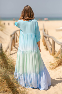 Robe longue décontractée, vêtement Maxi à manches trois quarts, nouvelle collection d'été, vente en gros - Product Image 4