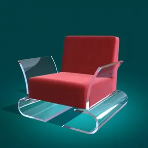 Living room large household simple acrylic transparent sofa Nordic meeting room reception room ins design single chair