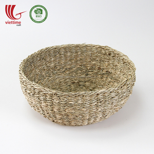 ชุดตะกร้าสานจากหญ้าทะเลสานทรงชามธรรมชาติ3ชิ้น - Product Image 3