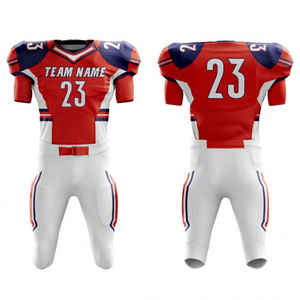 Uniforme de Football multicolore pour hommes, ensemble de sport imprimé par Sublimation et respirant, nouveau Design personnalisé, uniforme américain - Product Image 6