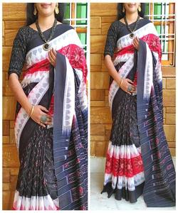 ผ้าส่าหรีผ้าไหม Banarasi เสื้อกับเสื้อผู้หญิงชุดปาร์ตี้ทุกวันผ้าส่าหรีผ้าฝ้ายนุ่มขายส่งราคาถูก - Product Image 4