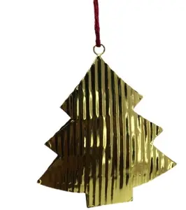 Altın astar noel ağacı asılı süsleme en iyi kalite METAL demir noel dekorasyon sıcak satış ağacı