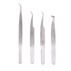 100% High Quality Custom Made Silver Stainless Steel <b>Eyelash</b> <b>Extension</b> Tweezers Top Tier Product <b>for</b> Lash Artists - Product Image 2