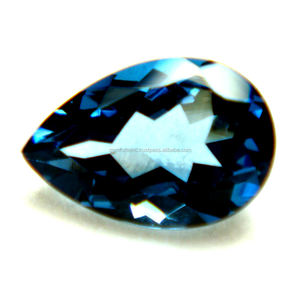 Topaze Bleue de Londres Naturelle Ovale Ronde Poire Mixte Forme Taille Personnalisée Pierre Naturelle Topaze Bleue Semi Précieuse Pierres Précieuses en Vrac - Product Image 6