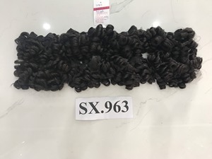 หนังกำพร้าชิดเด็กขดบิดผมมนุษย์สีดำเด็กสาวสไตล์ผมหยิกสั้น - Product Image 4