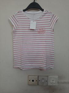 Prendas de calidad superior etiquetas de marca niños niñas pantalones cortos manga cuello redondo rayas Casual tejido 100% algodón camisetas Bangladesh - Product Image 3