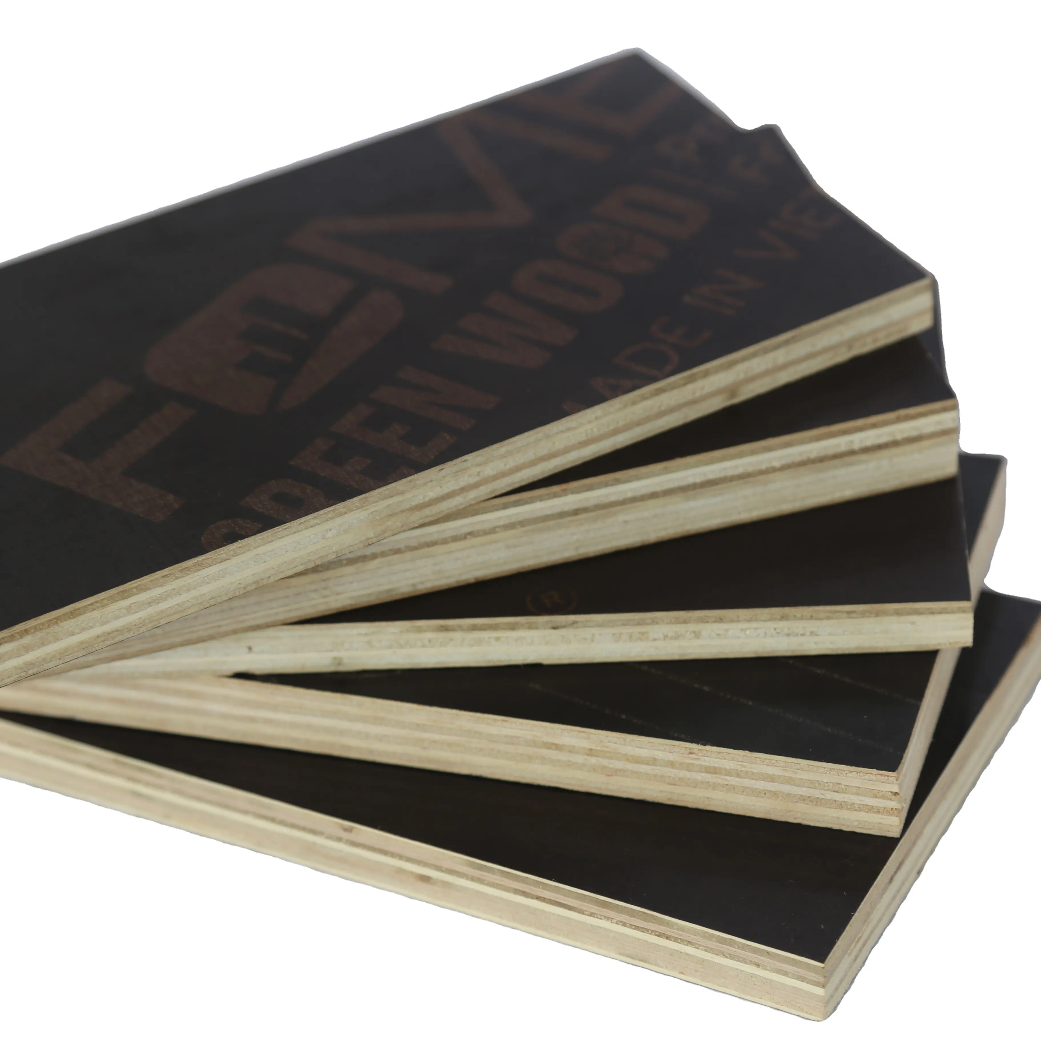 Made in Vietnam film face Plywood high quality 12mm/15mm/18mm thickness Brown/ Black film face/plywood for construction