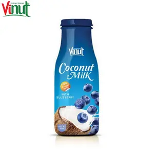 280ml VINUT cam şişe hindistan cevizi sütü yabanmersini meşrubat dolum makinesi özel etiket içecek dağıtıcıları düşük karbonhidrat Vietnam