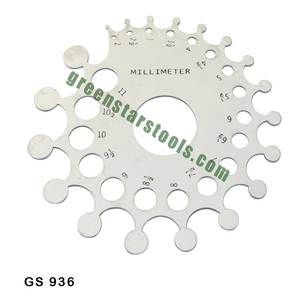 Herramientas de joyería de calibre de piedra GS 936 de estilo panadero de aluminio para trabajos de joyería - Product Image 1