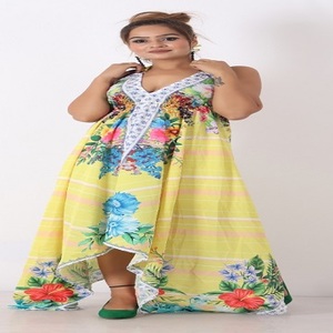 Robe caftan en georgette à la mode à imprimé floral pour femmes musulmanes Vêtements islamiques longs à un prix pour l'été - Product Image 3