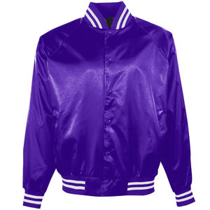 Light <b>Weight</b> Comfortable Satin Varsity Jacket Design Your Own Logo Eco-Friendly Reversible Breathable Vintage Style Autumn - Product Image 2