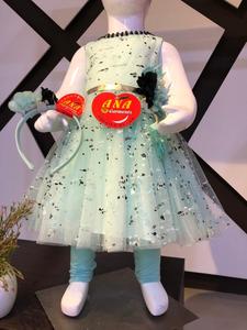 Robe de princesse d'été en satin pour enfants de tous âges Broderie imprimée florale pour les fêtes d'anniversaire printemps/été - Product Image 2