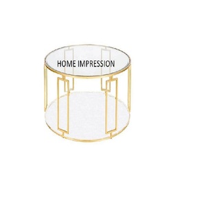 Fancy Handmade Luxury <b>Mirror</b> Top Round Metal Centerpiece Designer Coffee Table Decorative Metal <b>Antique</b> for Wholesale Suppliers - Product Image 1