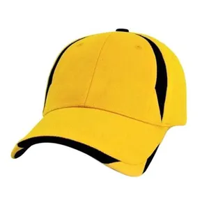 หมวกกีฬาราคาถูกพร้อมโลโก้ที่กำหนดเองสองโทนผ้าขนสัตว์ผสม Prostyle Snapback Cap-ทองสีดำ