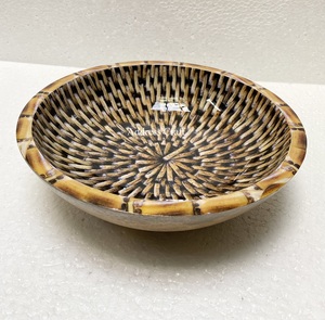 Cuenco ecológico para el hogar, tazón de fruta, suministro de fábrica, tazón de ensalada con estampado de esmalte de madera, vajilla creativa, platos - Product Image 5