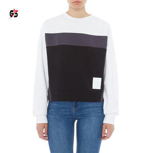 Dernières pulls pour femmes 2025 sweat col arrondi multicolore conception personnalisée coton polaire col rond pulls lourds - Product Image 2