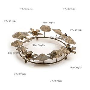 Bougeoir de couleur d'or de fer avec le bougeoir exclusif de forme ronde de qualité pour l'utilisation de décoration d'événement - Product Image 3