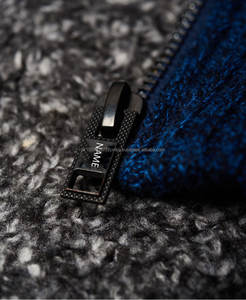 Sweat à capuche en molleton de haute qualité pour hommes, ensemble uni et épais avec fermeture éclair, Logo personnalisé, vente en gros, - Product Image 4