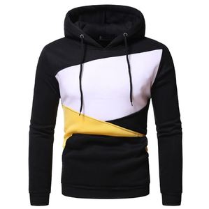 Manufacturer custom men color block oem hoodie two tone sweatshirt cut and sew New Arrival Color Block French Terry hoodies - Product Image 5
