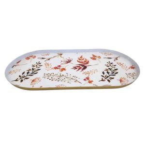 Table Top Ustensiles De Cuisine Fer Métal Émail Plateau Ovale Couleur Or Grand Plat Pour Servir Et Décoratif Servir À La Main - Product Image 1