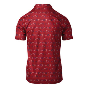 Polo homme OEM personnalisé, uni, bio, 200 grammes, noir et rouge, style asiatique, pour la famille - Product Image 2
