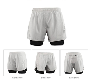2020 vente en gros Shorts de sport coton Stretch GYM Shorts d'entraînement hommes sports d'été Shorts de course maille motif XS 6XL OEM disponible - Product Image 3