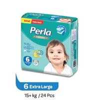 Premium PERLA Twin Couches jetables respirantes 3 couches Super absorbantes Anti-fuites 3D Tissu non tissé imprimé pour bébé