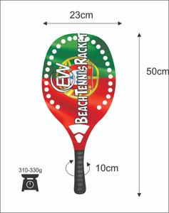 Raquetas de Tenis Playa de 20 mm con Cara de Fibra de Carbono, Empuñadura de Fibra de Carbono y Vidrio, Peso de 320-340 g, Longitud de 50 cm - Product Image 3