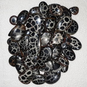 Pierre précieuse naturelle Septarien en gros, cabochon poli, pierre brute pour la fabrication de bijoux, pendentifs, artisanat et enroulement de fils - Product Image 3