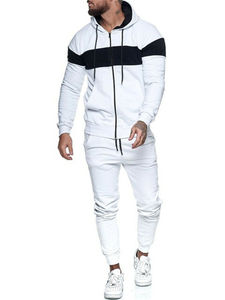 Survêtements d'entraînement et de jogging pour hommes en molleton 100% coton, coupe ajustée, écologiques, vêtements de sport de compression, vêtements de sport personnalisés - Product Image 2