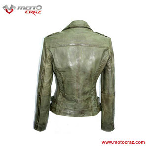 Chaqueta de cuero hecha a medida para mujer, moda de Brando, temporada de invierno, personalizada, prendas para motocicleta - Product Image 4