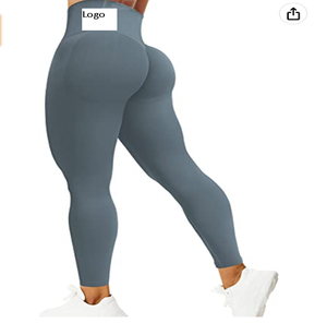 Women's High Waisted Butt Lifting Workout Leggings Seamless Ruched Booty <b>Tummy</b> <b>Control</b> Gym Compression Yoga Pants - Product Image 4